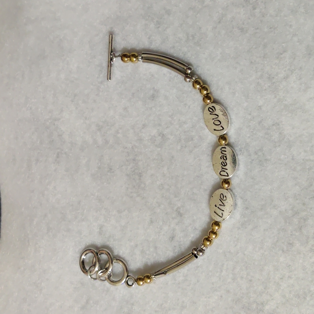 Live, dream, love bracelet